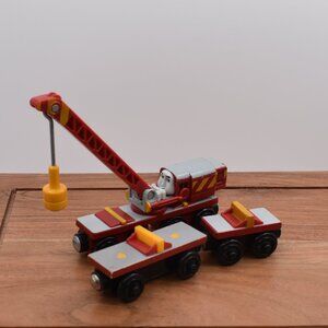 Rocky Magnetic Crane Front and Back Cars Thomas & Friends Wooden Railway…